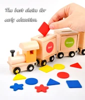 Magnetic Train Toy Wooden Color Sorting Toy Montessori Shape Matching Early Educational Toys Birthday Christmas Gift for Kids 1