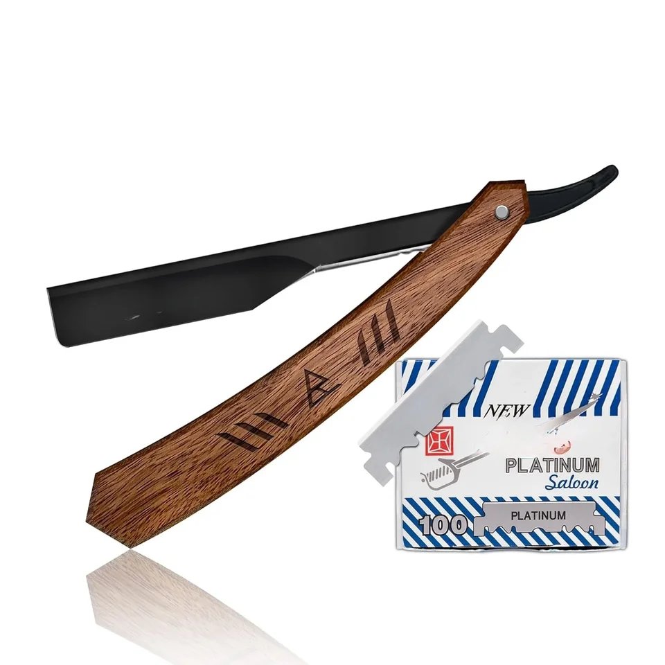 Professional Straight Razor for Men with Blades