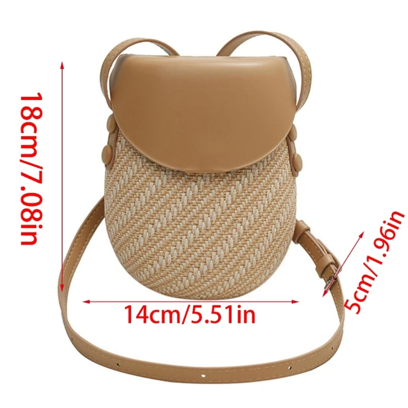 Women Small Shoulder Phone Bag PU Seashells Messengers Bag Cellphone Bag E74B