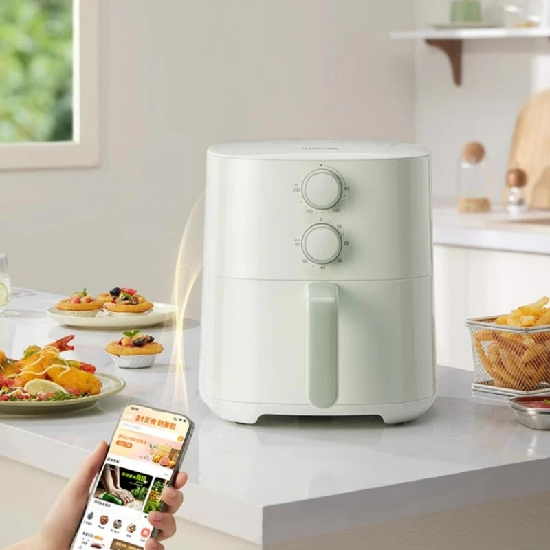 SUPOR 220V Air Fryer Household 4.2L Without Turning Multifunctional Electric Fryer Double Knob Oven French Fries Oil-Free Fryer 2
