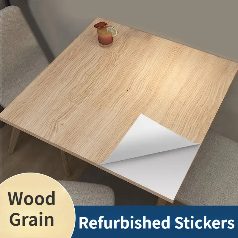

90CM PVC Waterproof Self Adhesive Wallpaper Roll Furniture Cabinets Vinyl Decorative Film Wood Grain Sticker for Diy Home Decor