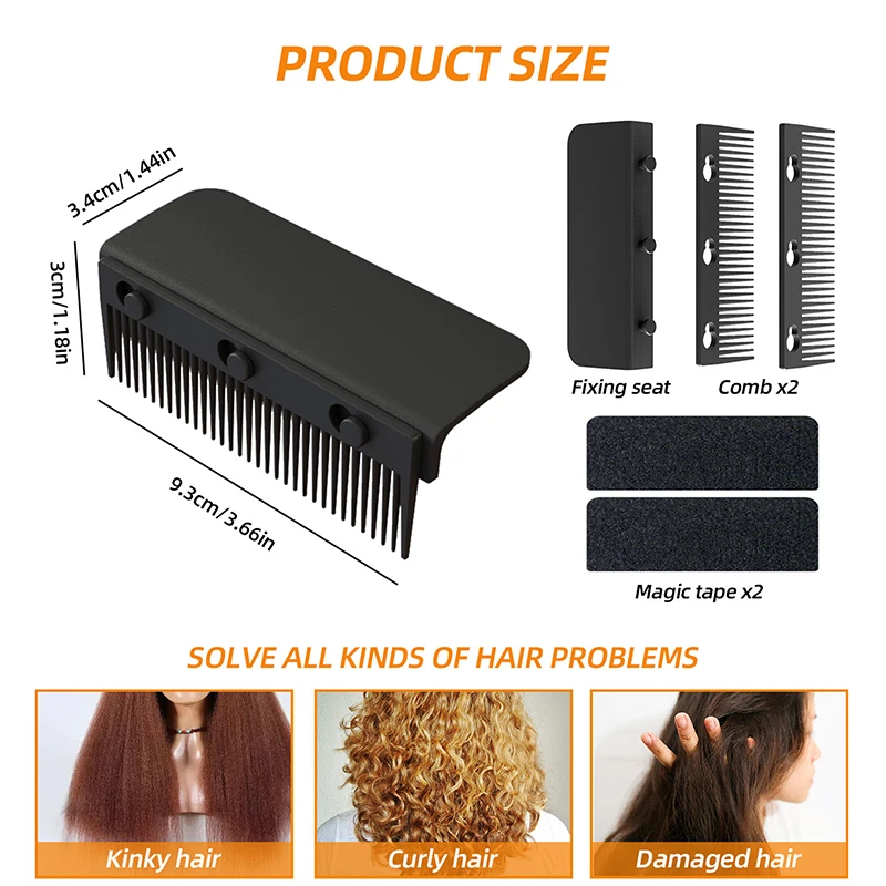 Flat Iron Comb Attachment Hair Straightener Comb Reusable Grip Clip On Disassemble Washable Nimble Hair Styling Tool