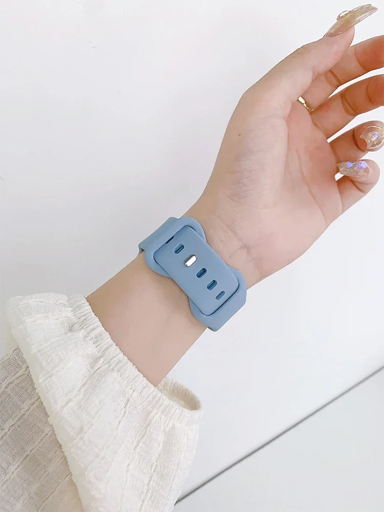 Silikon armband für Apple Uhren armband 44mm 40mm 45mm 41mm 49mm 42mm 38mm 44mm Armband iwatch Serie 9 7 se 3 4 5 6 8 Ultra Band – Detail 11