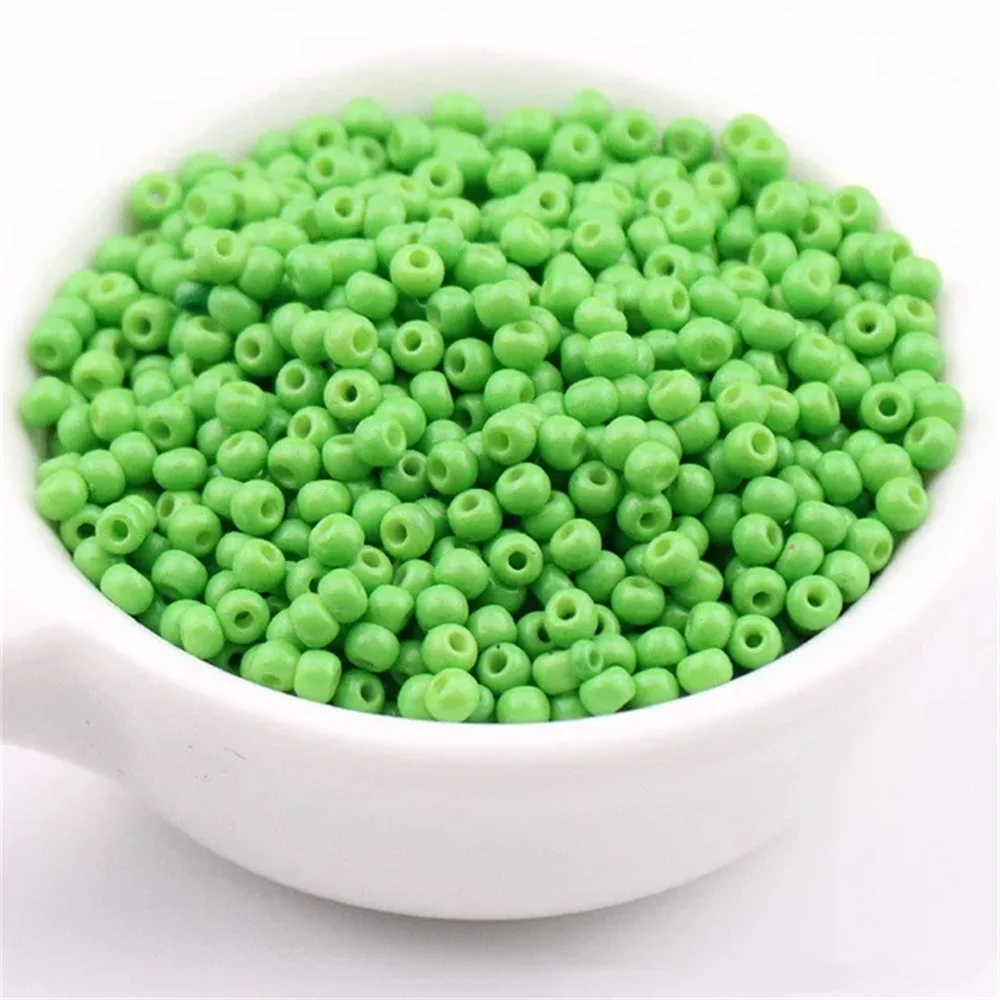 High-Quality Wear-Resistant Solid Color Glass Rice Beads for Handmade DIY Projects