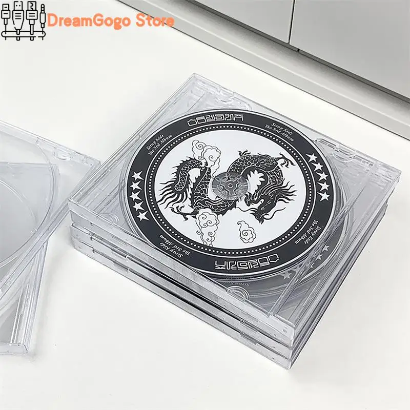 1Pc Disc CD Storage Box Transparent Plastic DVD Case Multifunctional Idol CD Organizer Package Portable For Home Cinema