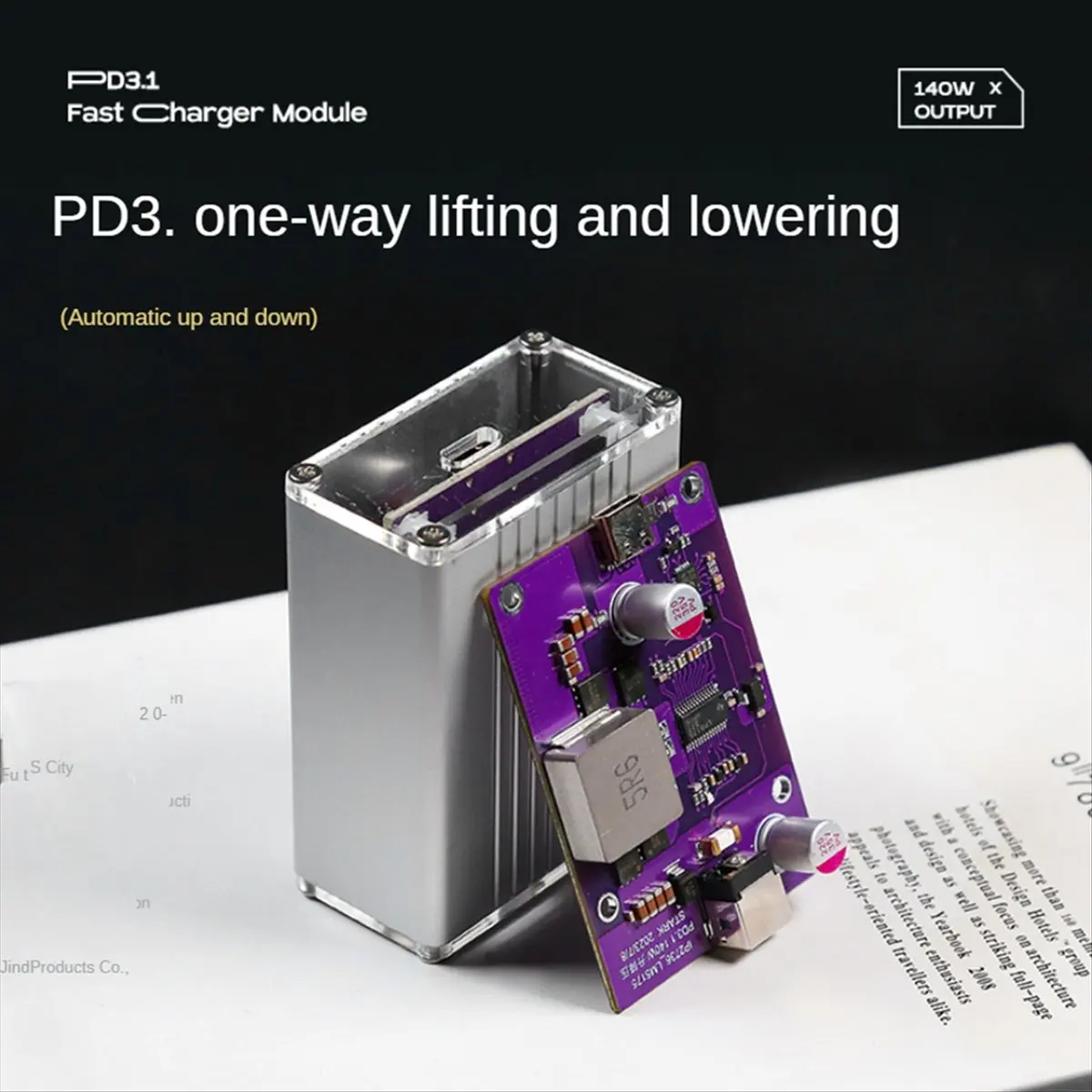 140W 고속 충전 데스크탑 충전기 12-32V 버크-부스트 DC5.5X2.5mm에서 PD3.1 변환 모듈 타입-C 출력 고출력, C1-VVNB
