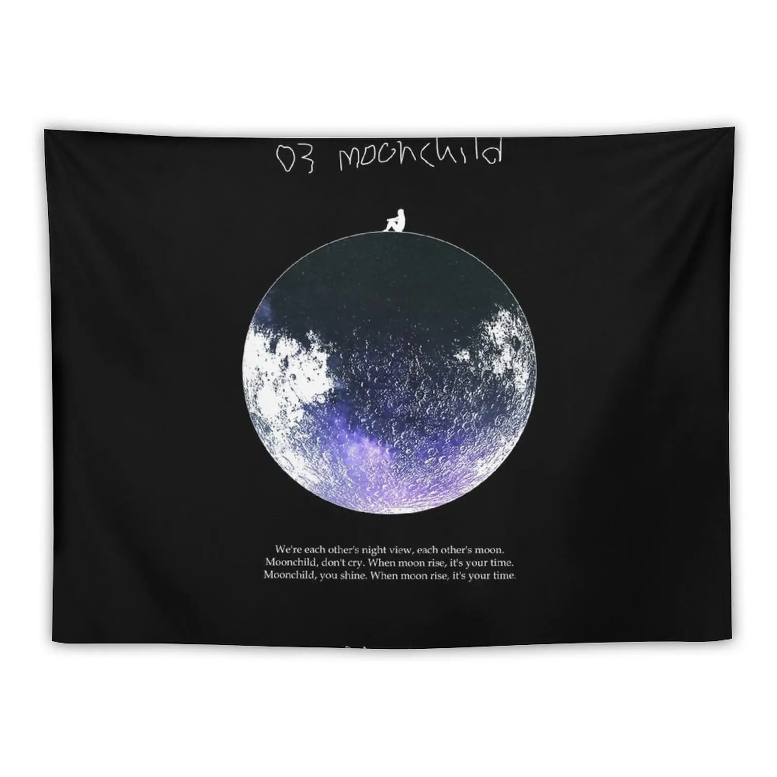 

RM Mono. - Moonchild Dark Blue Tapestry Room Decor Room Decorations Korean Room Decor Decor Home Tapestry