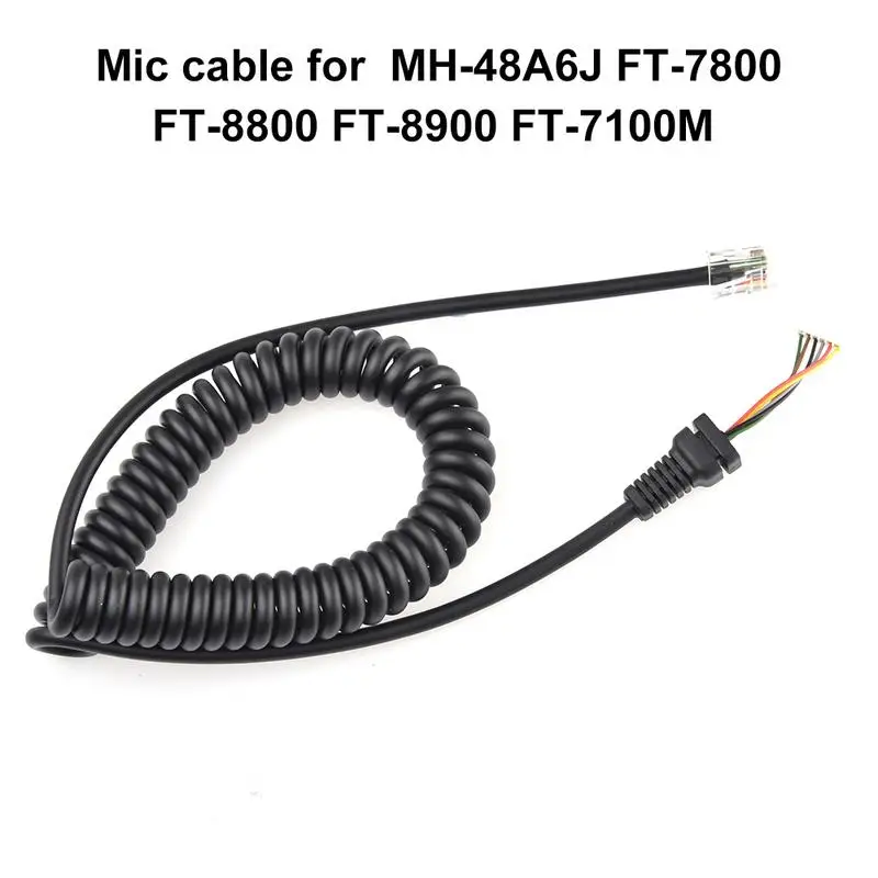 

Mic Cable Cable Cord Dropshipping for Yaesu MH-48A6J FT-7800 FT-8800 FT-8900 FT-7100M FT-2800M FT-8900R Handheld Mic Extension