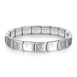 Hapiship Stylish Italian Elastic Charm Bracelet - Women's Stainless Steel Bangle, 9mm Width (G285)