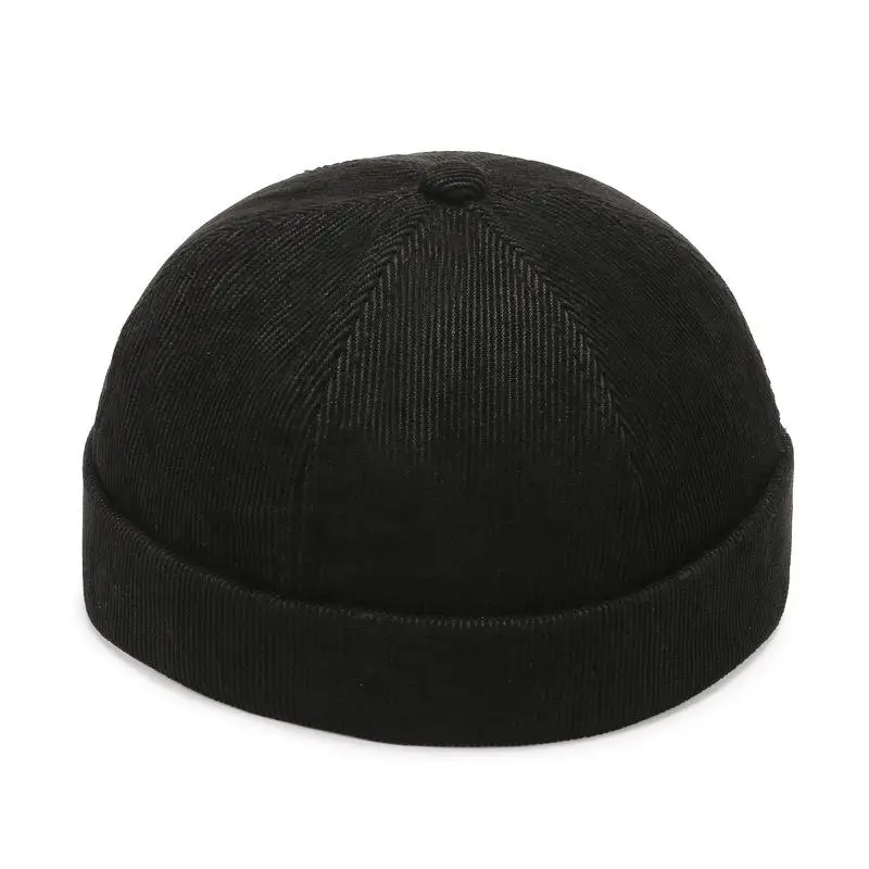 Retro Dome Beanie Hat For Men And Women Brimless Hats Skullcap Docker Adjustable Solid Color Novelty Cotton Caps Men Bonnet
