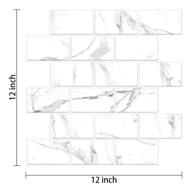 Universal 3d Wall Tile Stickers Peel and Stick Vinyl Wallpaper Kitchen