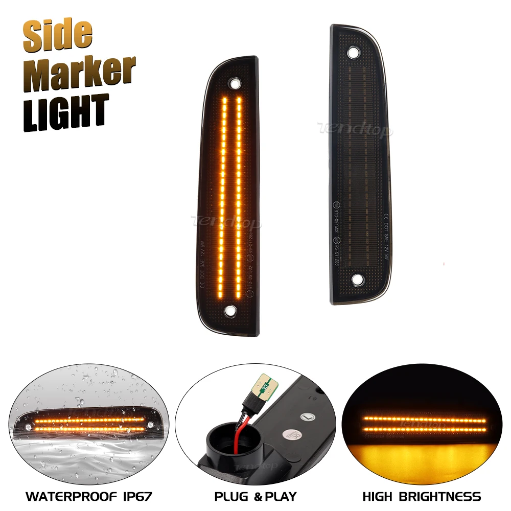 thumbnail image 2 of Indicator Lens 1Pair Car Front Corner Parking Side Marker Light Lamp 2 of 10