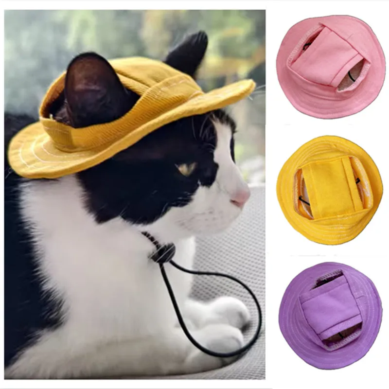 Cute Cat Dog Pets Hat with Ear Hole Dog Beach Visor Hat Sunhat for Cat Accessories Sun Cap Pet Outdoor Hat Supply for Dog Costum Cute Cat Dog Pets Hat with Ear Hole Dog Beach Visor Hat Sunhat for Cat Accessories Sun Cap Pet Outdoor Hat Supply for Dog Costum