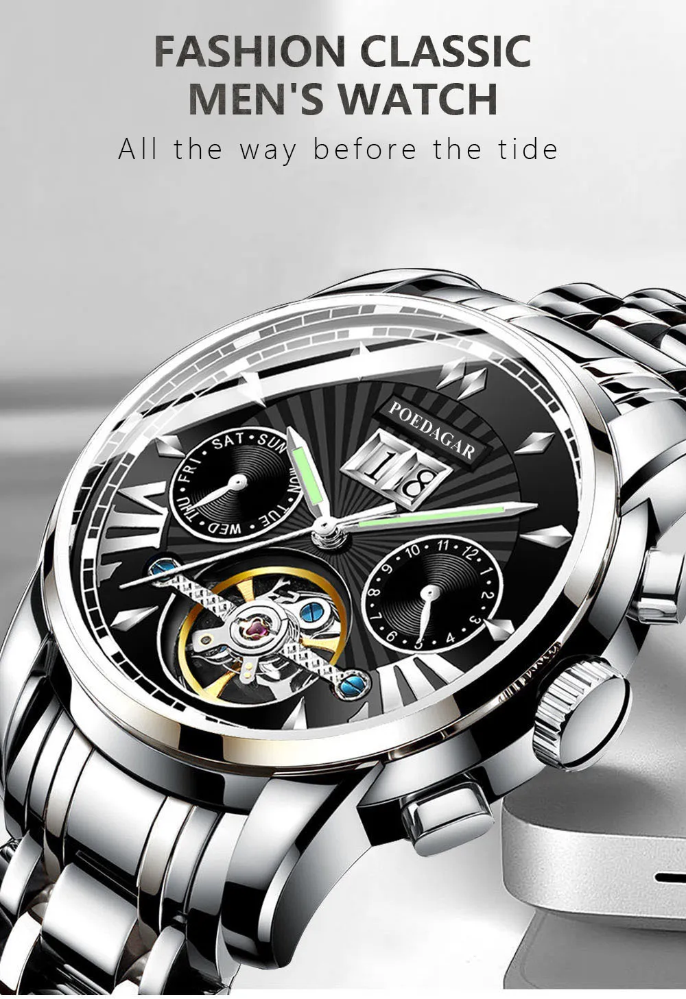 POEDAGAR 1401 Men's Watch description image