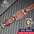 Brown-silver buckle