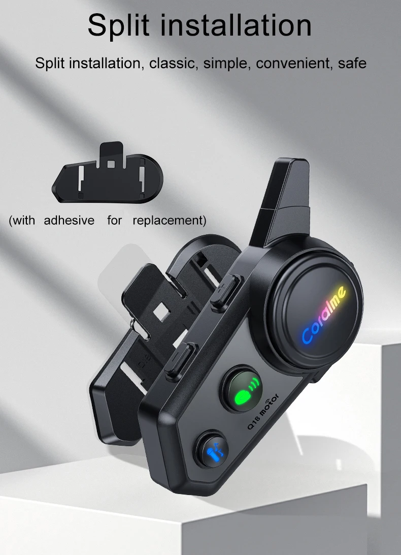 Bluetooth Intercom Headset For Motorcycle Helmets Ipx6 Waterproof_voghion.com