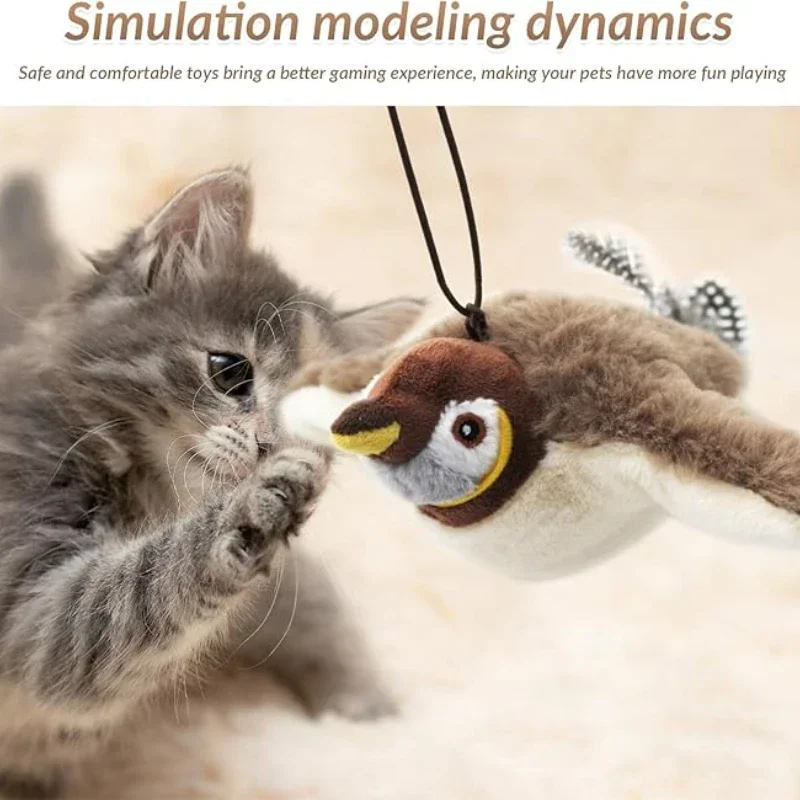 Electric Plush Bird Cat Toy with Catnip and Realistic Sounds