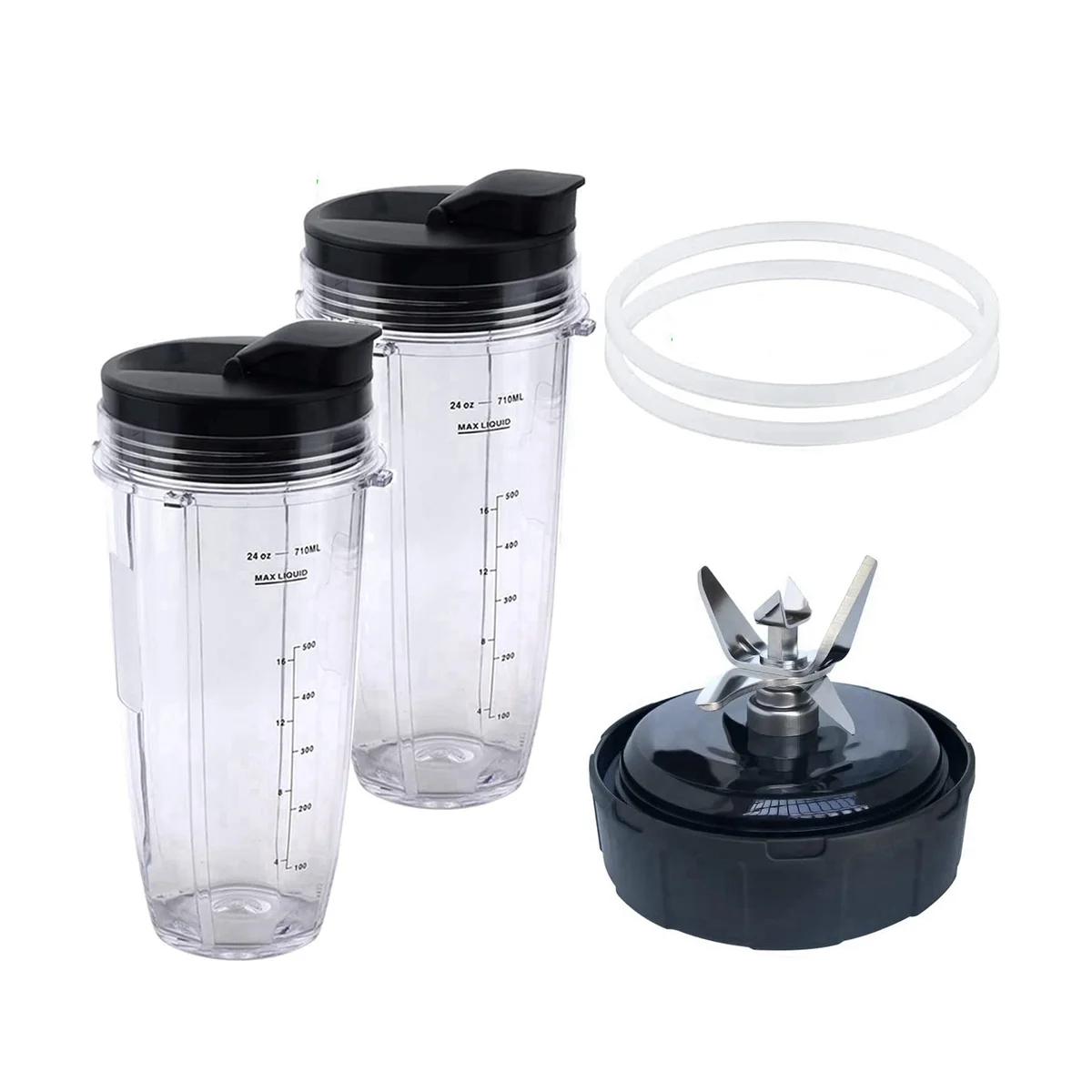 Lama Di Ricambio Per Frullatore E Accessori Per Tazze Da 24 Once, Compatibile Solo Per Nutri Ninja Foodi Power Blender Ss300 Ecc