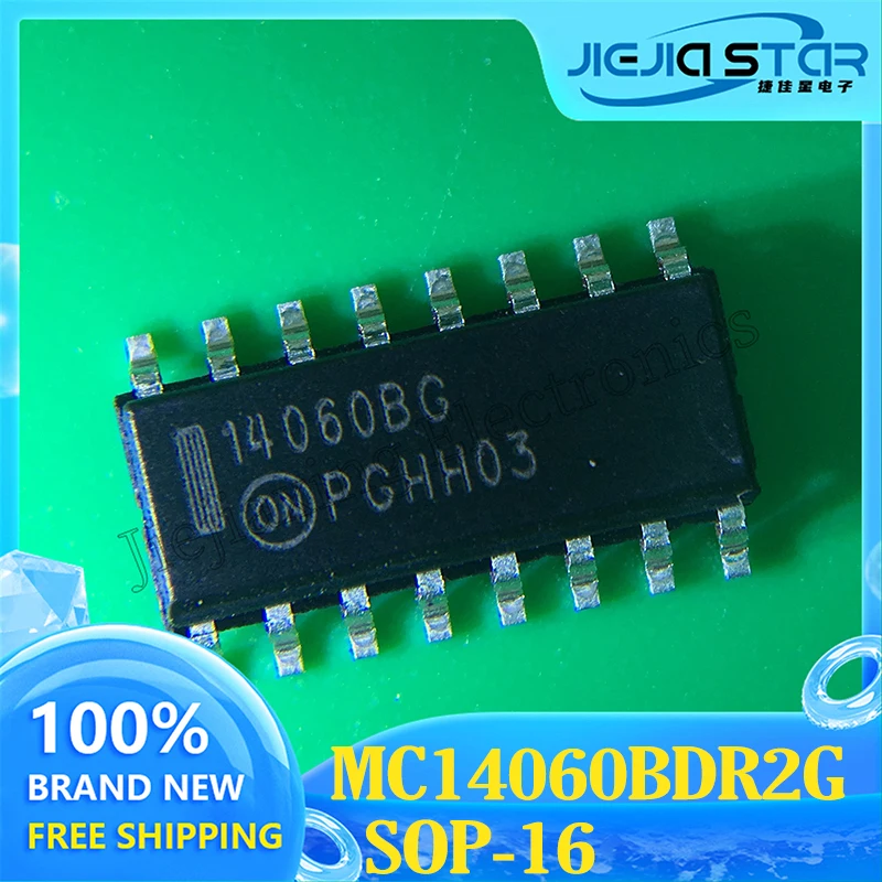 IC Counter Chip, MC14060BDR2G, Engraving 14060BG, MC14060 SOP-16, 100% Original Stock, Free Shipping, 5-30Pcs voltage reference chip ic sop 16 100% brand new original stock electronics 14049ug mc14049ubdr2g 5 40pcs free shipping