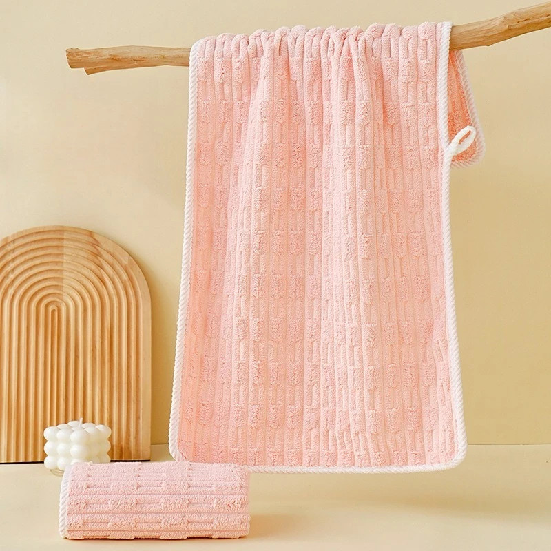 Convenient Soft High-Density Coral Fleece Absorbent Towels – Practical Home Face Cloths for Daily Use and Thoughtful Gifts