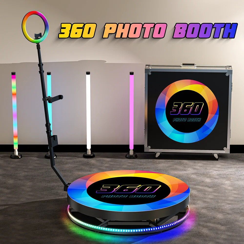 360 사진 부스 기계, 자동 회전 슬로우 모션, 360 도 회전 조절 가능, 웨딩 파티 이벤트용 포토부스 플랫폼