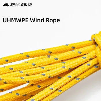 3F UL GEAR Outdoor Tent Reflective Rope With 10 Free Buttons 1.5MM 20 Meters Hiking Camping Nylon UHMWPE Windproof Rope Durable 4