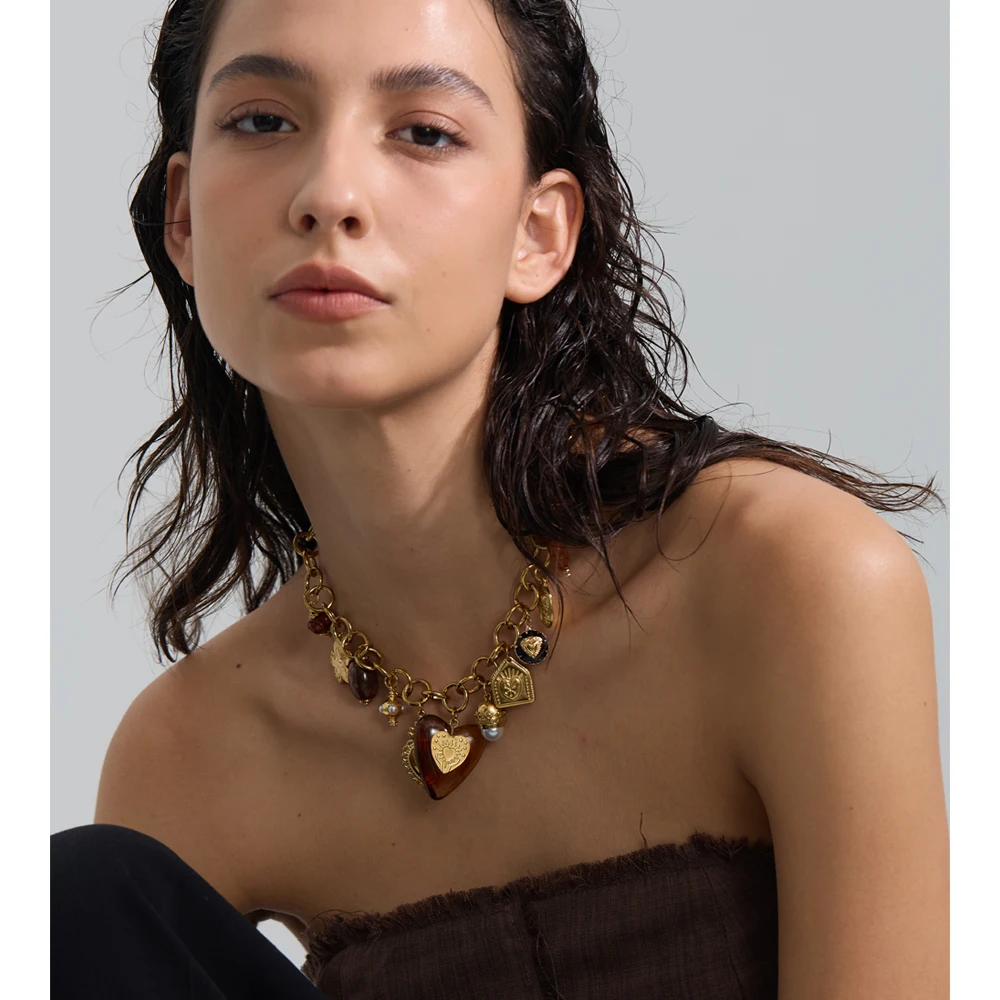 Yhpup Pendant Necklace Stainless Steel Waterproof Necklace
