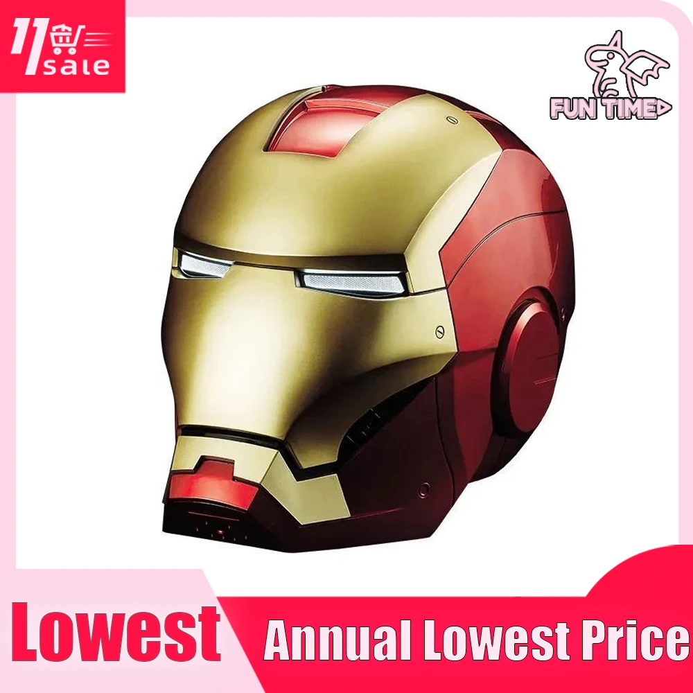 Avengers Iron Man Helmet War Machine Cosplay Helmet Prop Electric Open Close English Voice Remote Control Regali Di Natale Giocattoli