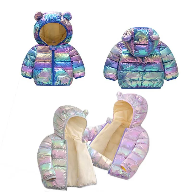 

2023 New Toddler Kids Outerwear Girls Boys Winter Hooded Coat Children Overcoat Jacket Tops for Boys Girls