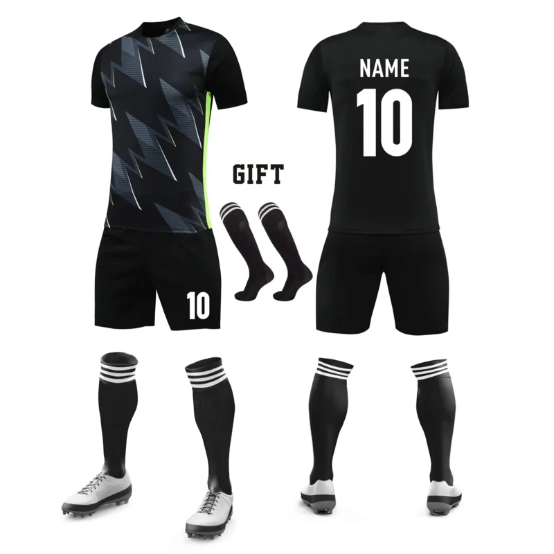 

Customized football jersey set with short sleeves for boys and girls, adult and children's football jerseys, student training ma