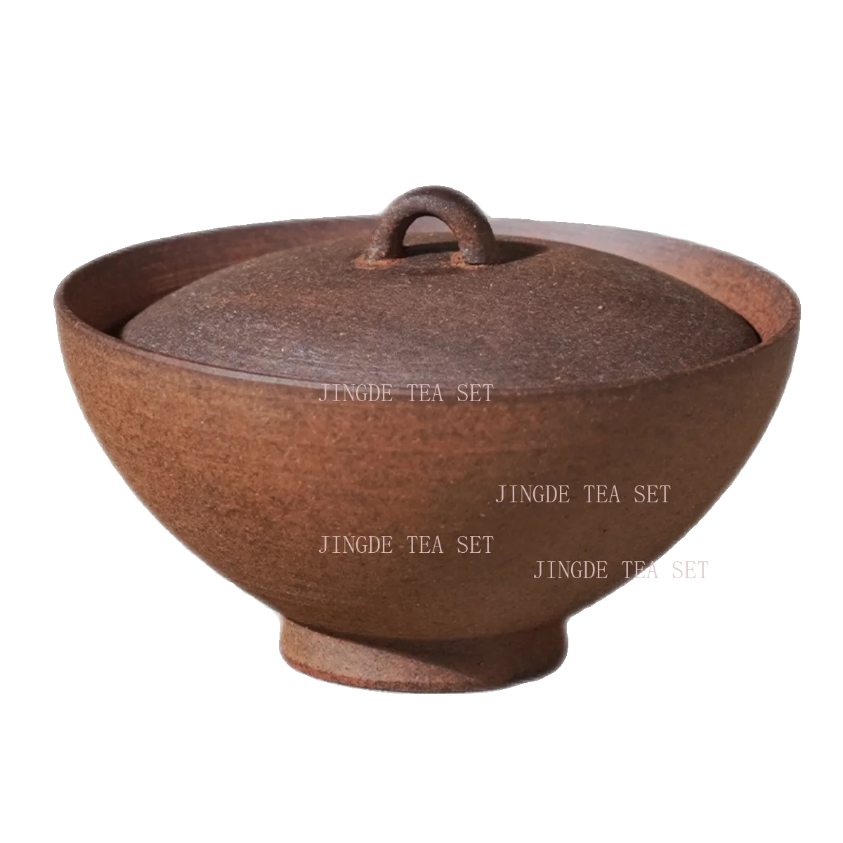 Vintage Ceramic Coarse Ceramic Old Rock Mud Chinese style Tea Cover Bowl Household Single Anti scald Tea Maker