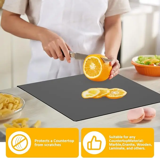 Acrylic Cutting Board with Lip - Clear Kitchen Countertop for Meat Bread  Fruit