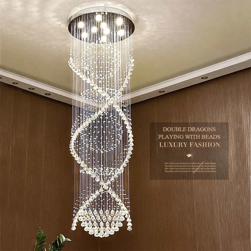 

Современная хрустальная Подвесная лампа TEMAR, Женская необычная роскошная люстра для дома, гостиной, виллы, лестницы
