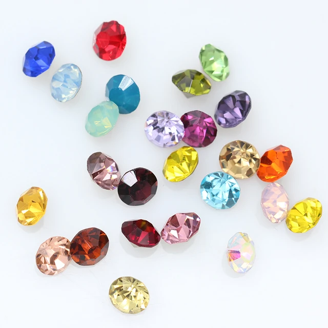 SS12 SS16 22 27 Gold/Blue/Red/Sapphire AB Iridescent Czech Crystal Rainbow  Boreali Rhinestones Gems