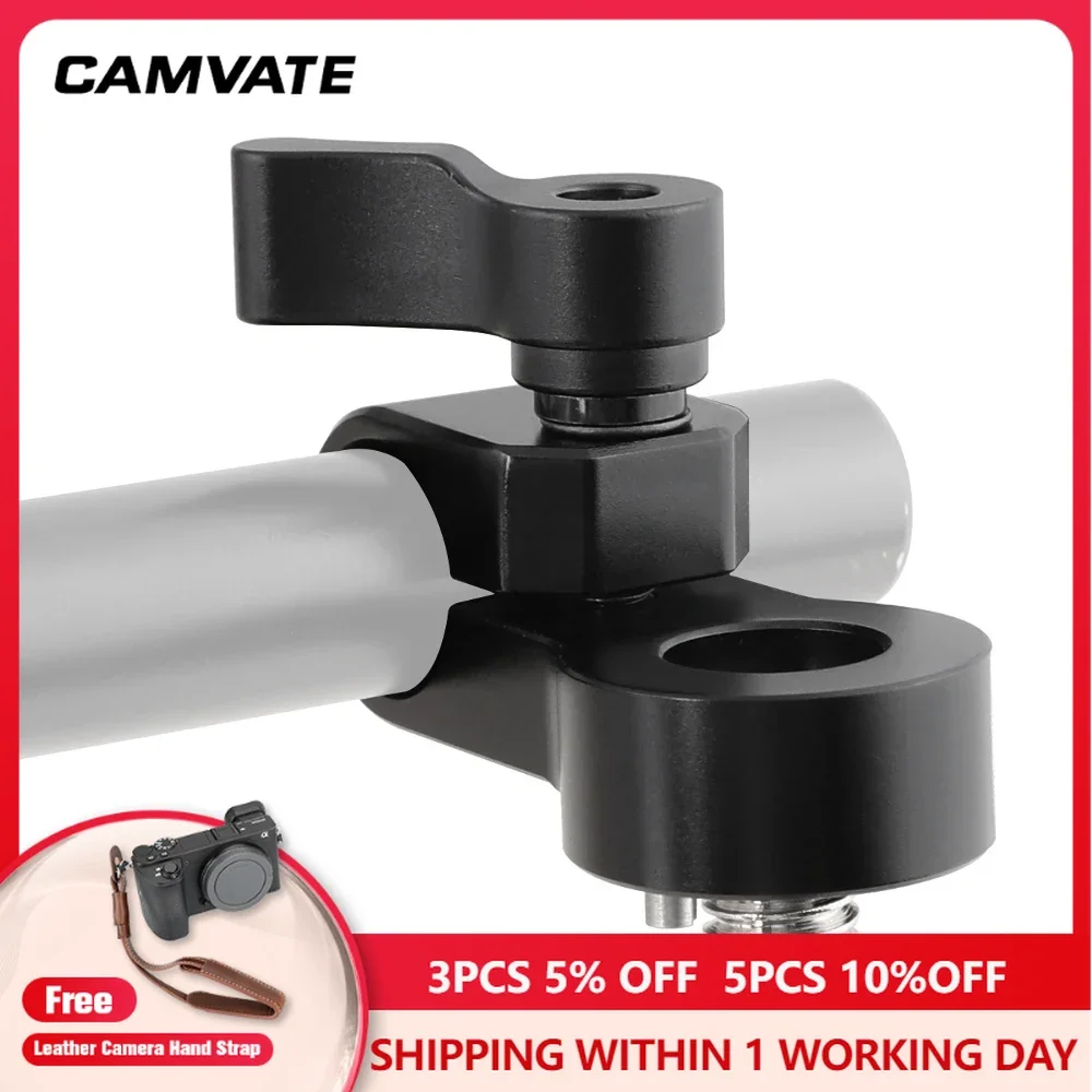 2 Adaptateurs Camvate 16mm Vers 3/8 Pouce Femelle - Pour Support Lumière, Conversion Filetage, Aluminium