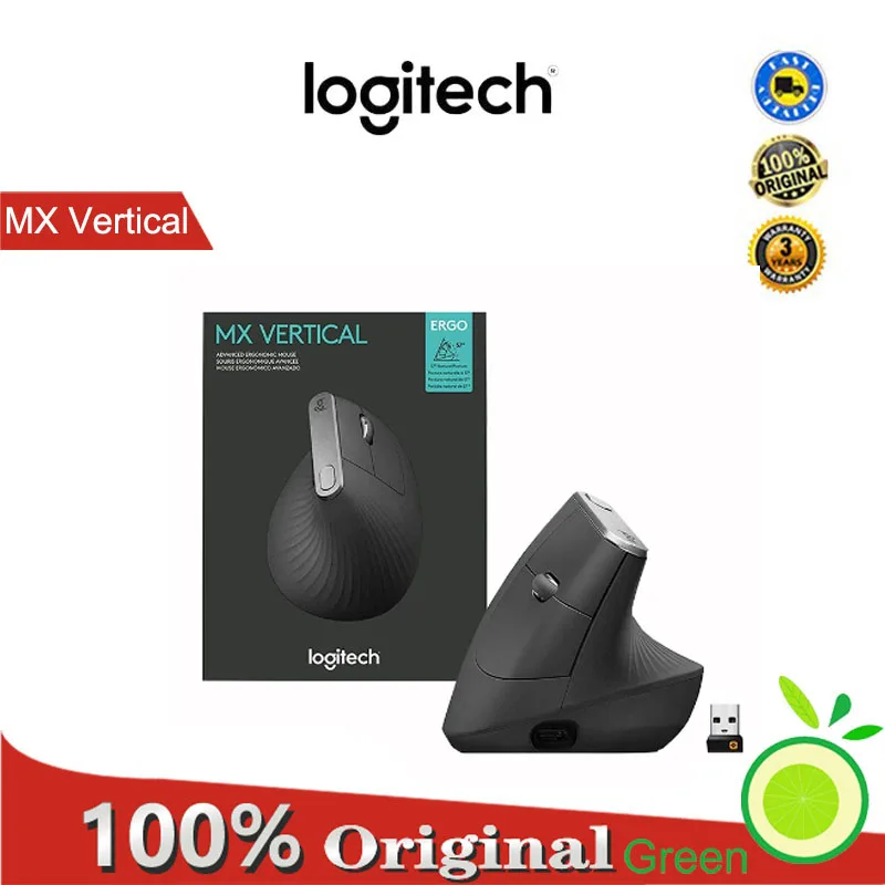 

Logitech MX vertical original mouse, ergonomic Bluetooth wireless mouse, multi-functional USB nano 2.4GHz office