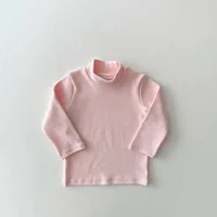 Girls Print Turtleneck T-Shirt Spring And Autumn Children's Cotton Long-Sleeve Basic Shirts Baby Kids Clothes New Top Tees 6