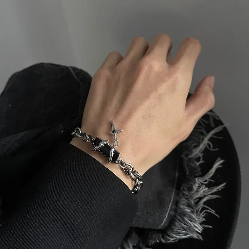 アクセサリー Dressedundressed black chain bracelet S41cda237ce5a4d829e424ca32bb34