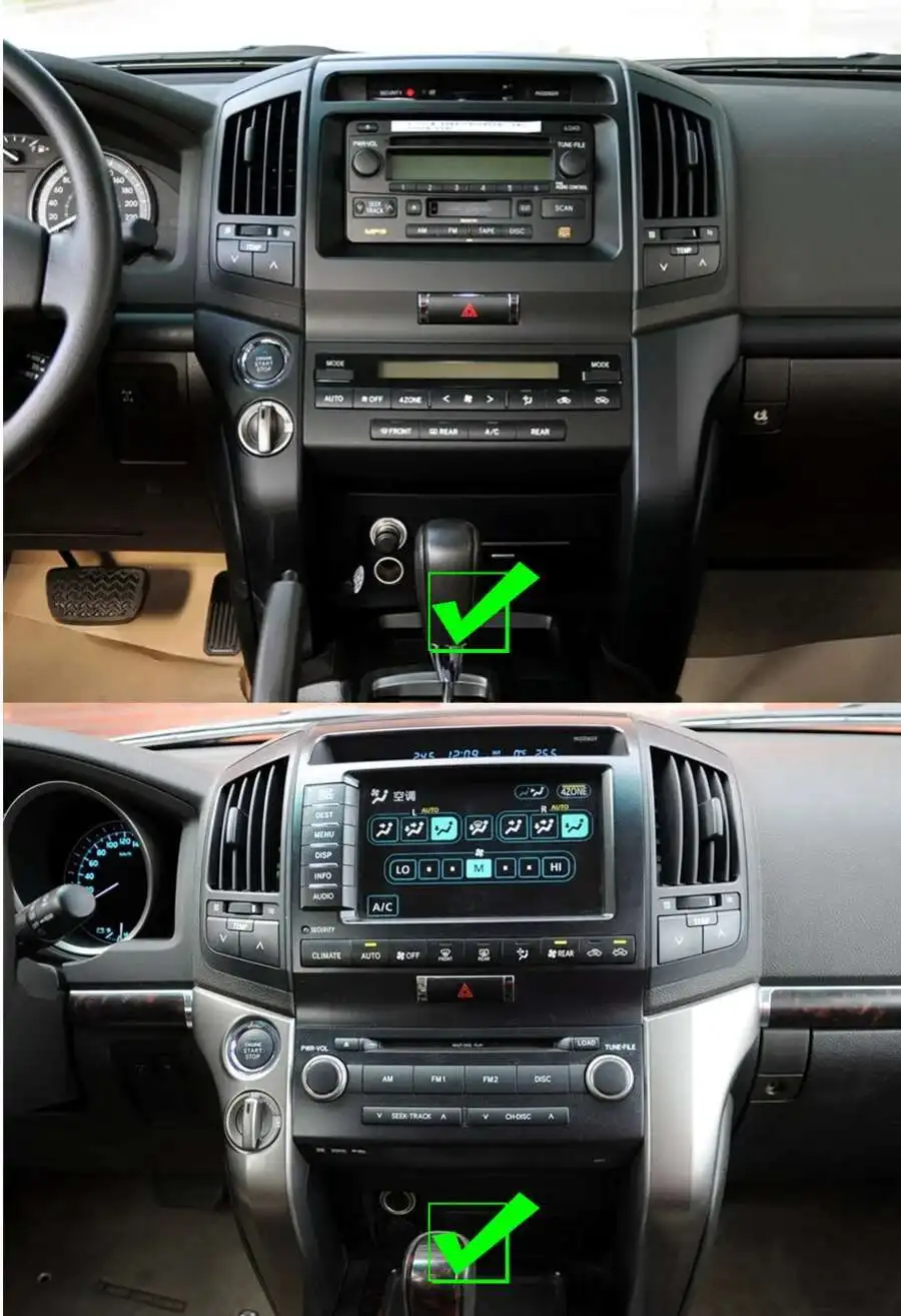 15.6 inch Android 14 Car Video Player Tesla Radio For Toyota Land Cruiser 200 LC