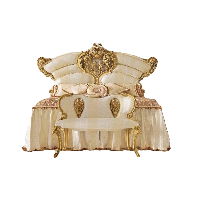 Designer Backrest High Double Bed Velvet Luxury Gold Big Princesse Adults Beds Bedroom Wooden Modern Cama De Casal Furniture 6 Designer Backrest High Double Bed Velvet Luxury Gold Big Princesse Adults Beds Bedroom Wooden Modern Cama De Casal Furniture 6