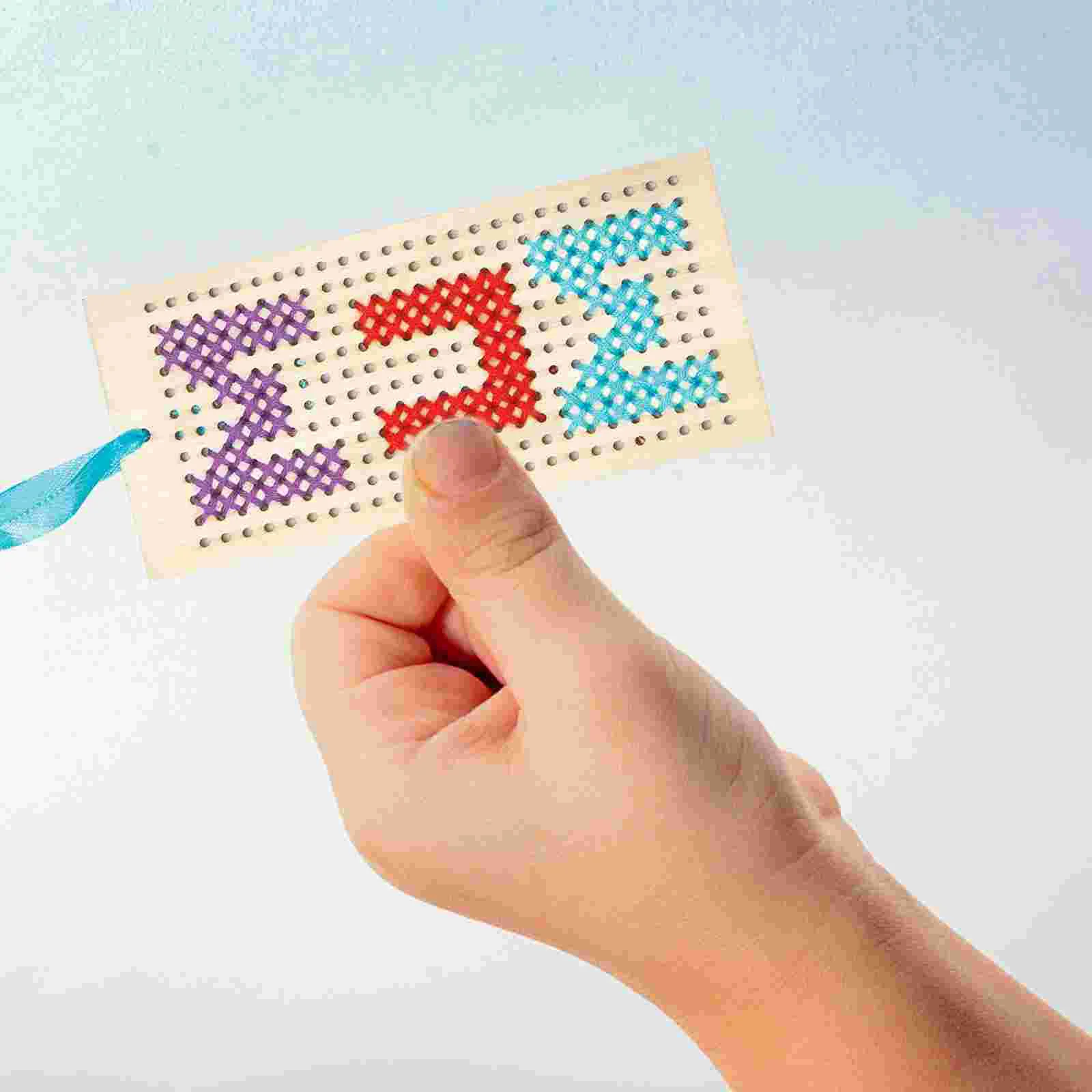 

Наборы для вышивки крестиком, подвесная фотография, портативный необработанный ребенок из дерева