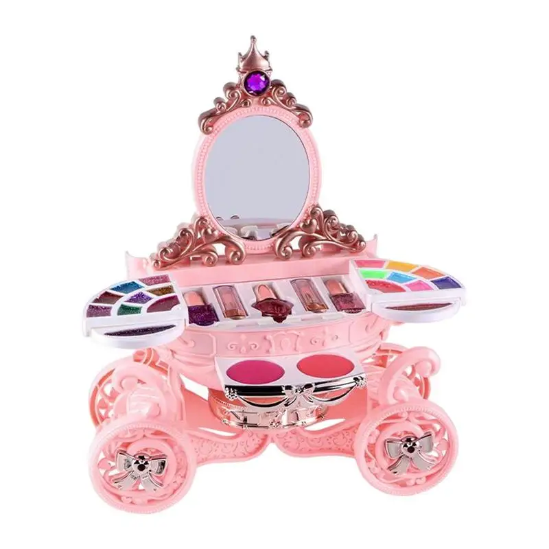 

Water Soluble Girl Makeup Toy Simulation Cosmetics Set Baby Pretend Play Nail Polish Lipstick Accessories Doll for Kid Toys Gift