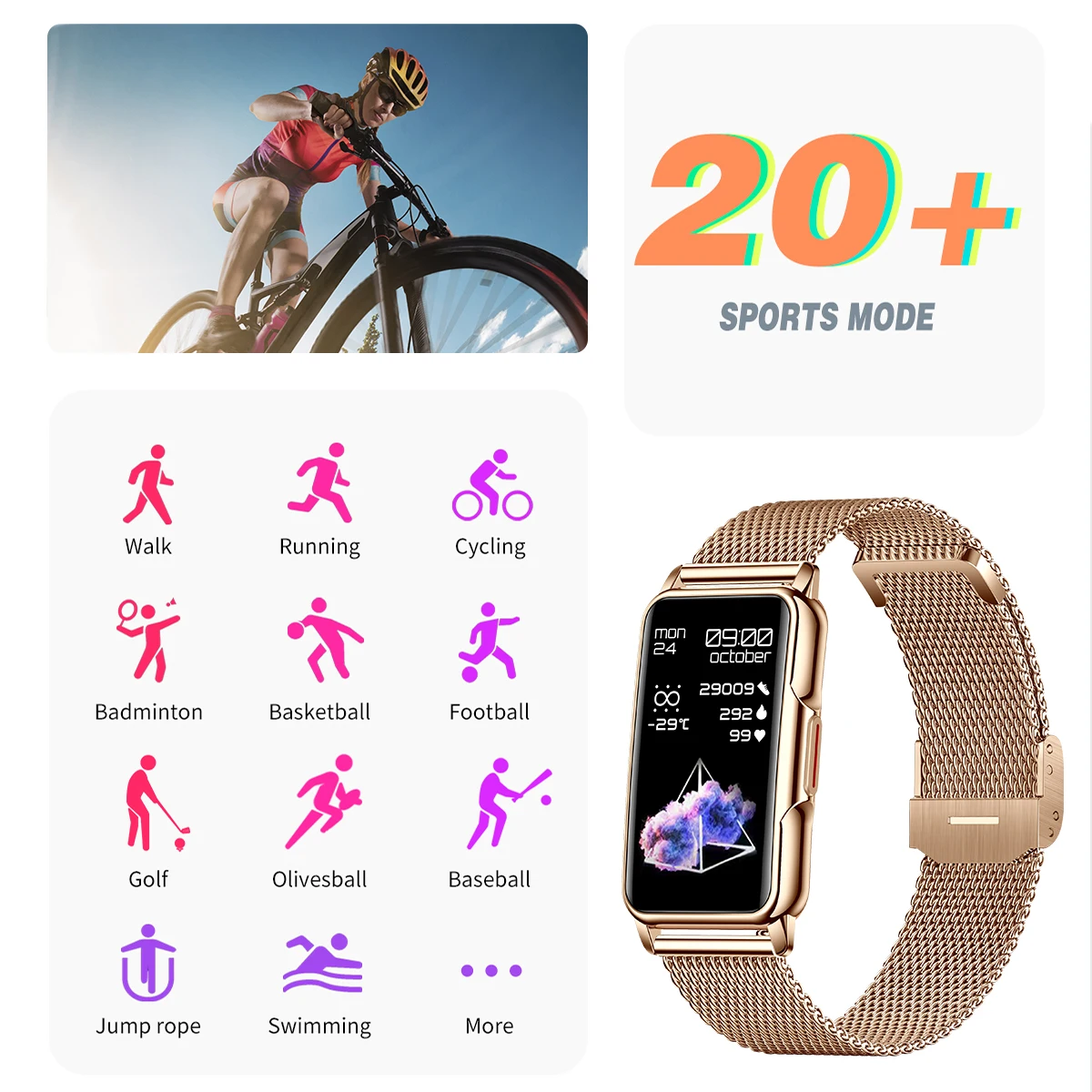 LIGE Smart Watch Men Women Fitness Smart Bracelet Sport Band Heart Rate Blood Pressure Monitor Waterproof Bluetooth Call Watches