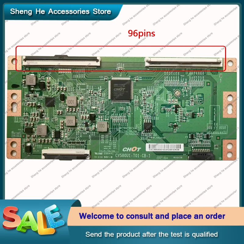 CV580U1-T01-CB-1 T-CON Board 58" 58-inch TV Good Working Original Logic Board CV580U1 T01 CB 1 96pins lcd monitor driver board