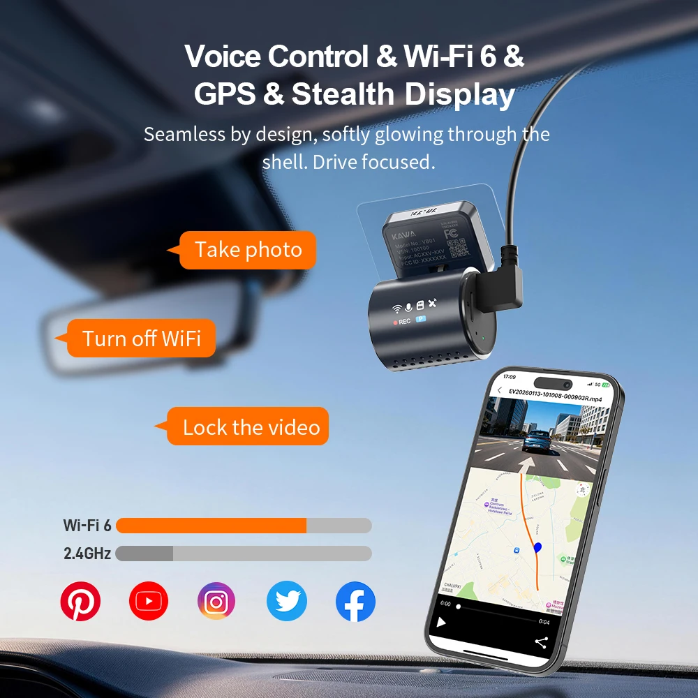 KAWA 4K Mini Dash Cam 3