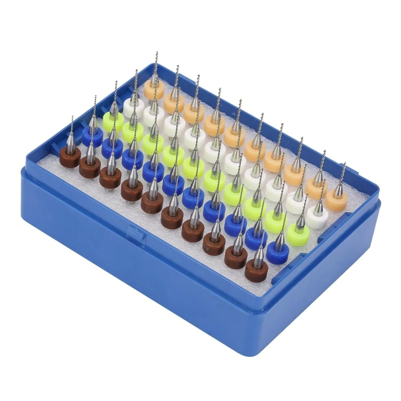 50pcs Print Circuit Board Pcb Drill Bits Tungsten Carbide Jewelry Cnc