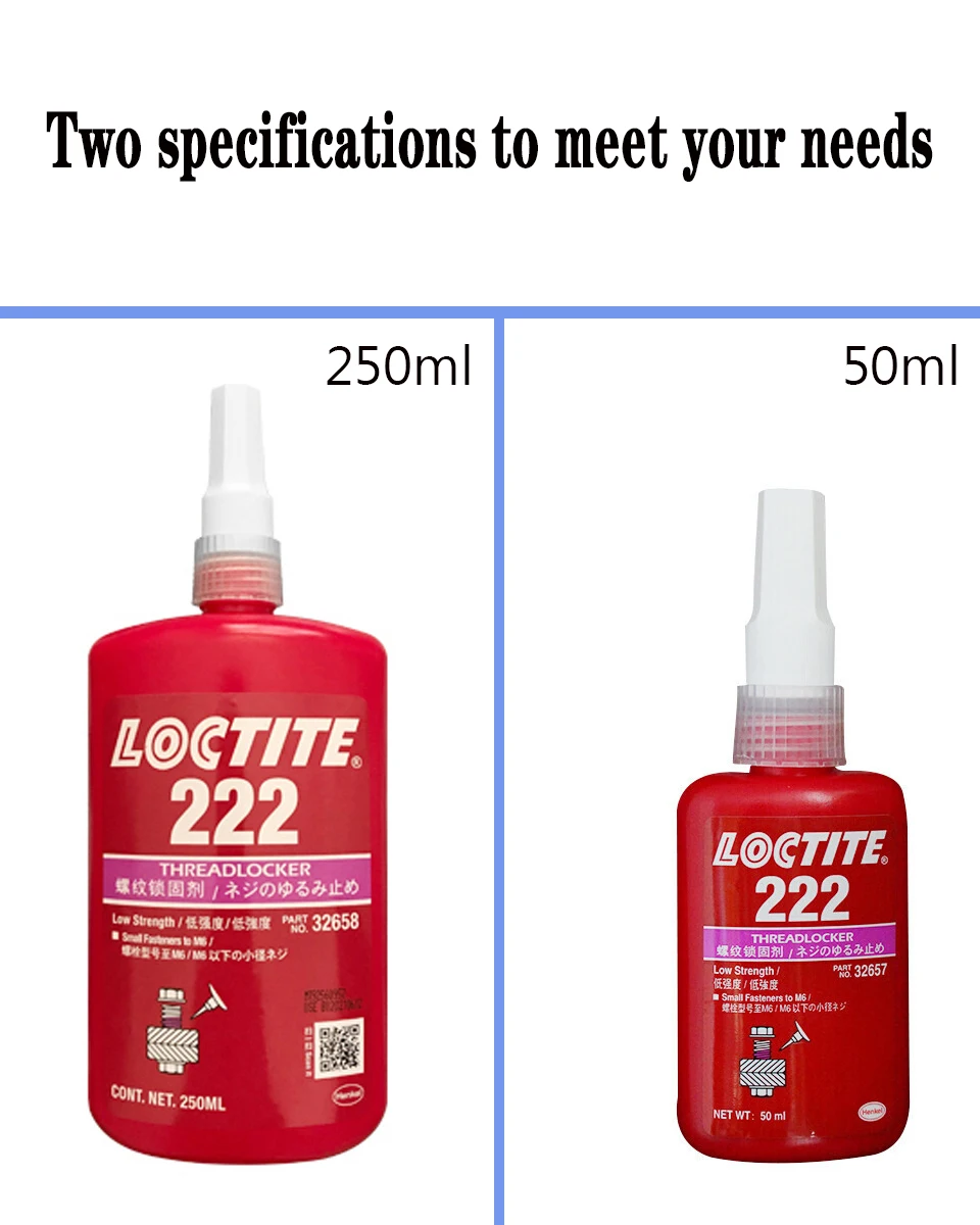 50ml 250ml Loctite 243 242 222 262 263 270 271 272 277 290 Screw Glue  Thread Adhesive Sealant 2700 2701 241 273 275 Metal Glue - AliExpress