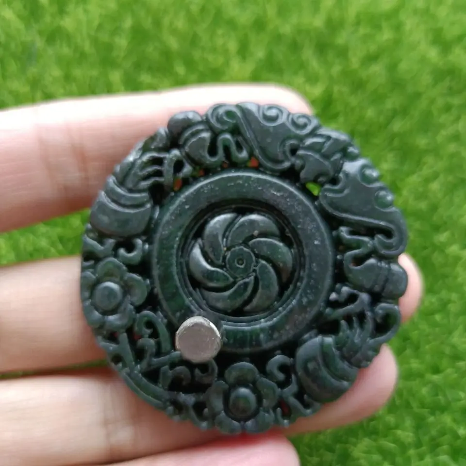 

Natural Tibetan Jade Medicine Wang Shi Comes To Work Jade Pendants for Men and Women, Lucky Necklace Pendants