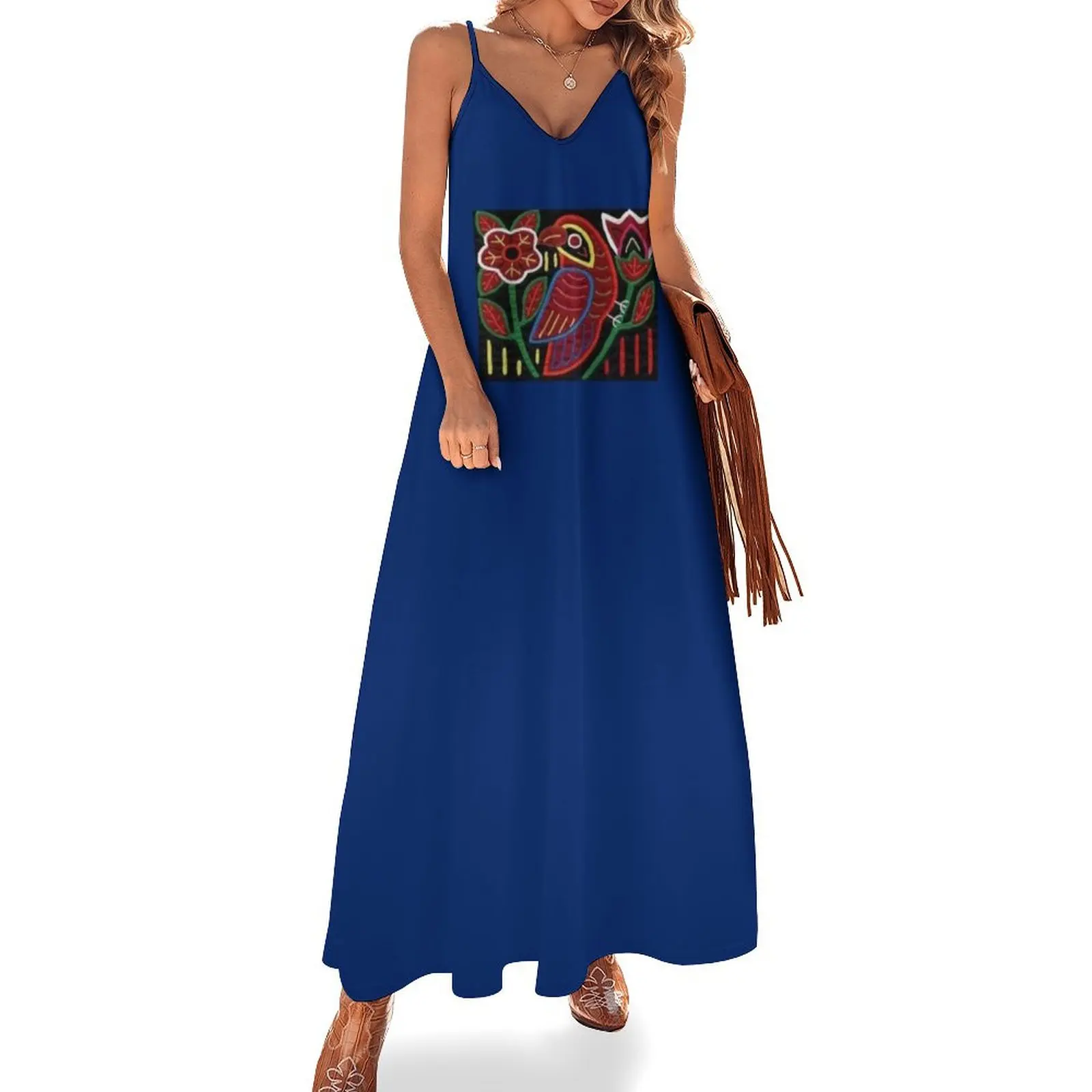 

Mola de Panama Sleeveless Dress Elegant gown summer dresses womens 2024