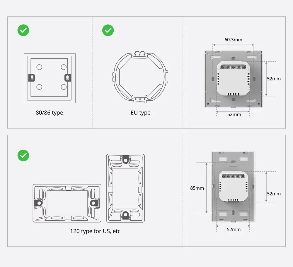 M5 Matter Smart Wall Switch Two-way ESP32 EWeLink-Remote Switchman Voice Control